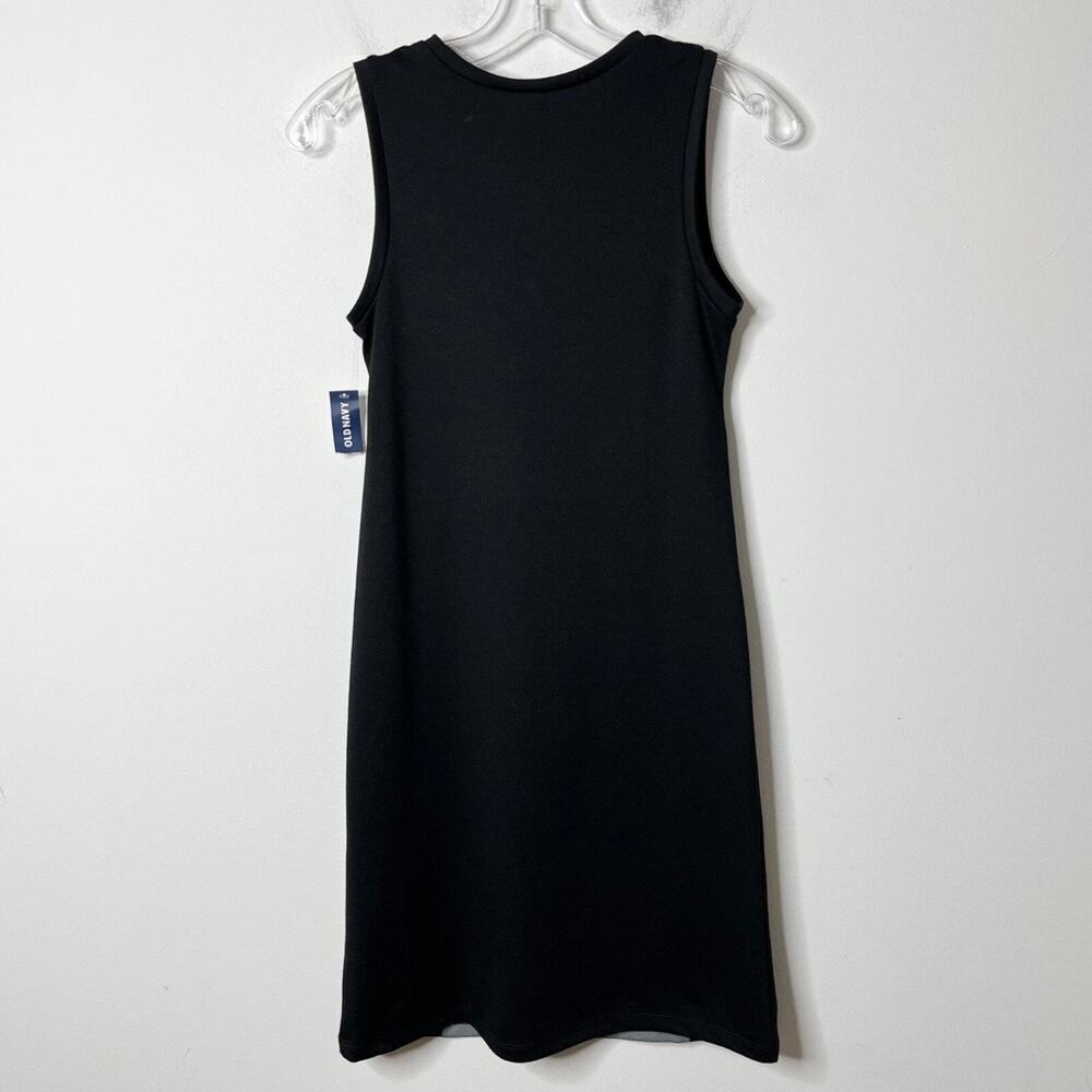 Old Navy Women's Bodycon Dress XS Colorblock Black & Gray Sleeveless Ponte Knit - Picture 6 of 8